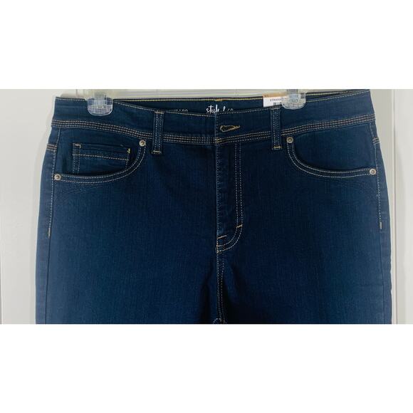 NEW Women’s Style & Co Straight Leg High-Rise Tummy Control Blue Jegging size 12 - Picture 2 of 9